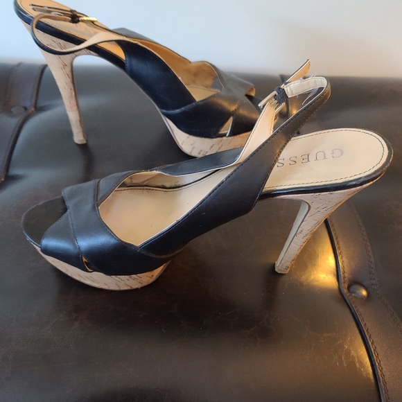 Guess Black Stiletto Dressy Sandals - Picture 3 of 6